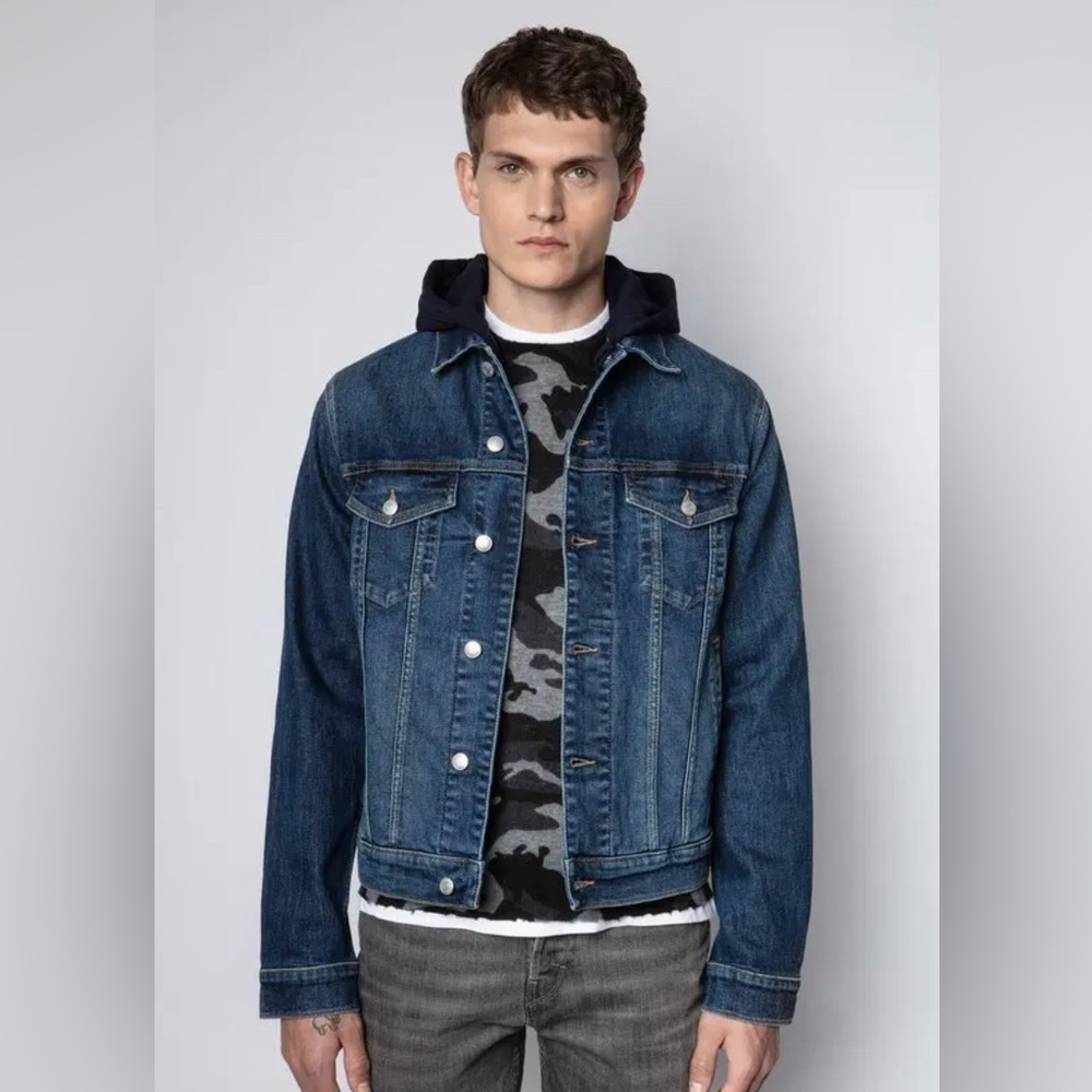 ZADIG& VOLTAIRE Base Denim Hood Spi Jacket - Blue